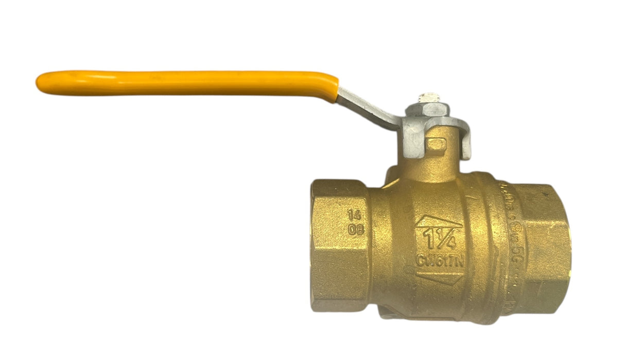 Hypro Full Port Brass Ball Valve 600 Max PSI, 1-1/4" FNPT - 171N-114