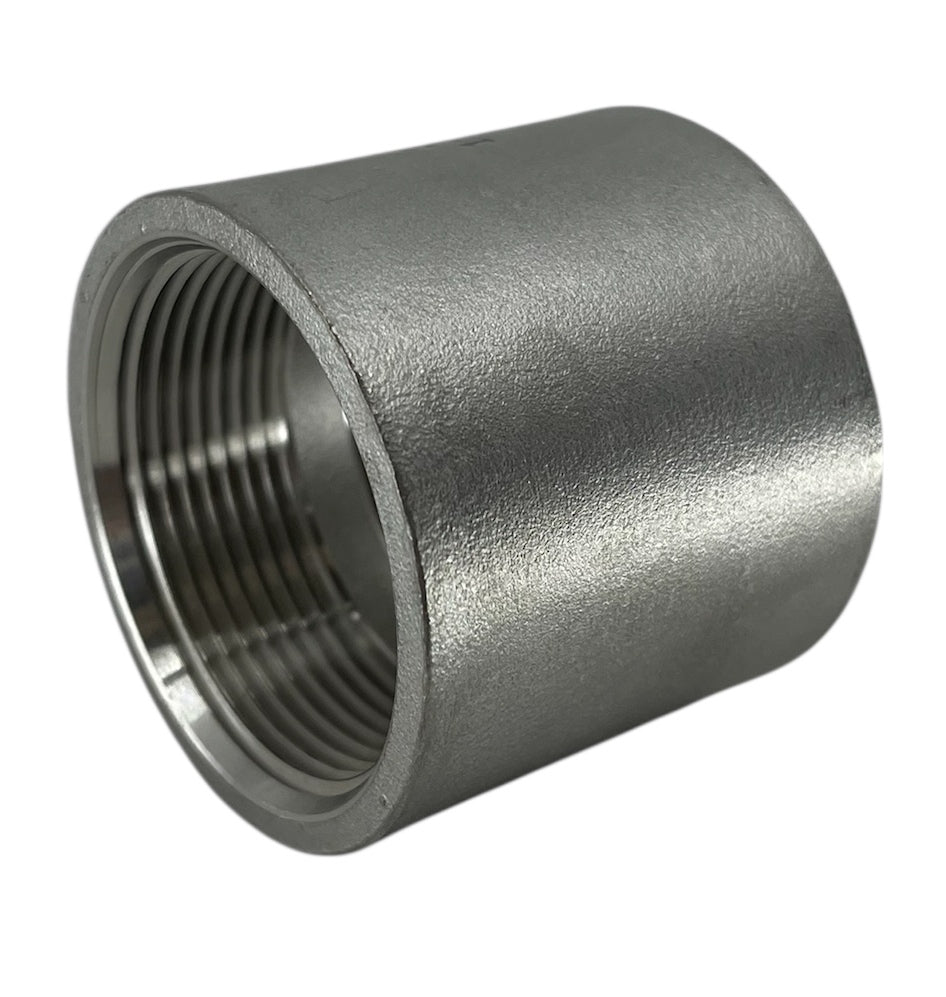 Hypro 304 Stainless Steel Female Coupling 1-1/2" FPT X 1-1/2" FPT - 7FC112