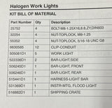 Agco Halogen Work Light Kit For 3XXX and 4XXX Spra-Coupe - 99-601589J1 (515439D1)