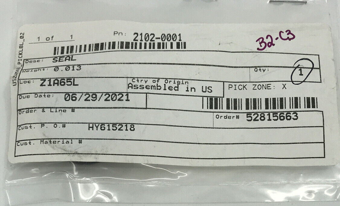 Hypro Seal for 4000 Series Roller Pumps - 2102-0001