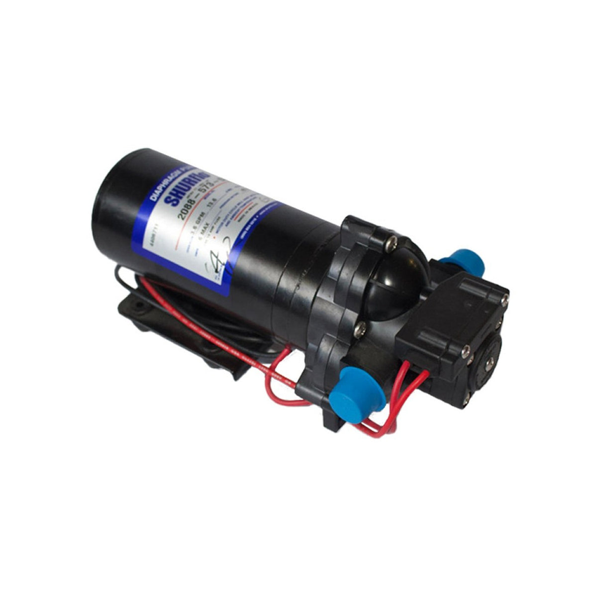 Shurflo Demand Diaphragm Pump 24V Max 3.6 GPM 45 PSI Coated Motor - 2088-573-534
