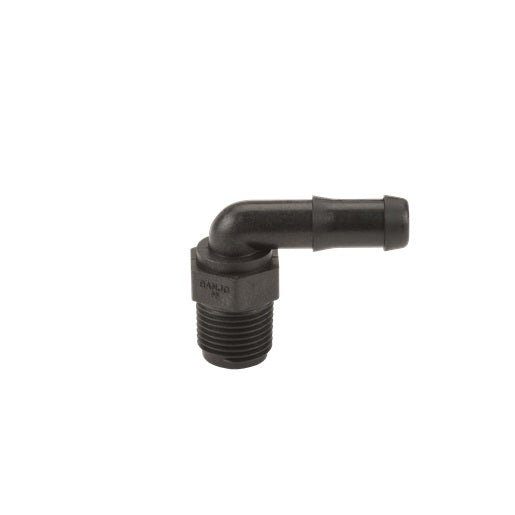 Banjo 90 Degree Poly Hose Fitting 1/2" Male Thread X 1/2" Hose Barb - HB050-90