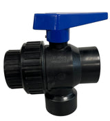 Norwesco 2 Inch Standard Multi Port Polypropylene Ball Valve EDPM 125 PSI - 60418