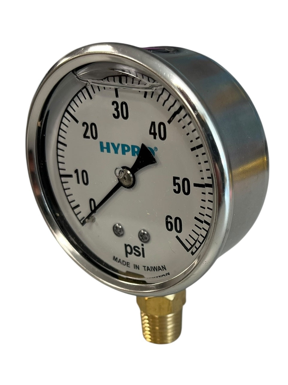 Hypro Glycerin Filled Pressure Gauge 2-1/2" Face 1/4" LM Stem, 0-60 PSI - GG60