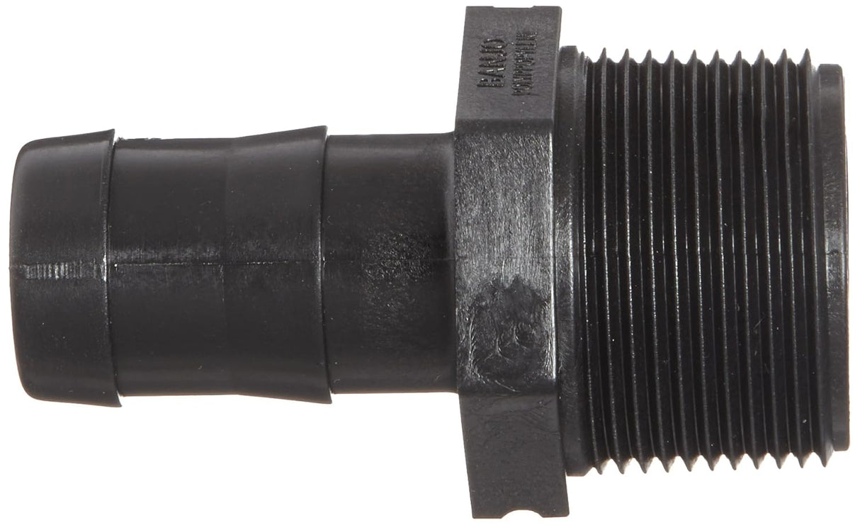 Banjo Poly Hose Fitting Adapter1-1/4" Male Thread X 1" Hose Barb - HB125-100