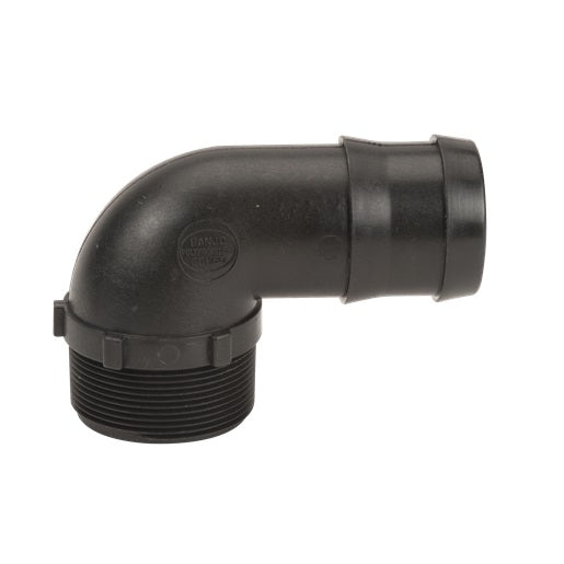Banjo 90 Degree Hose Fitting Adapter 2" Male Thread X 2" Hose Barb - HB200-90