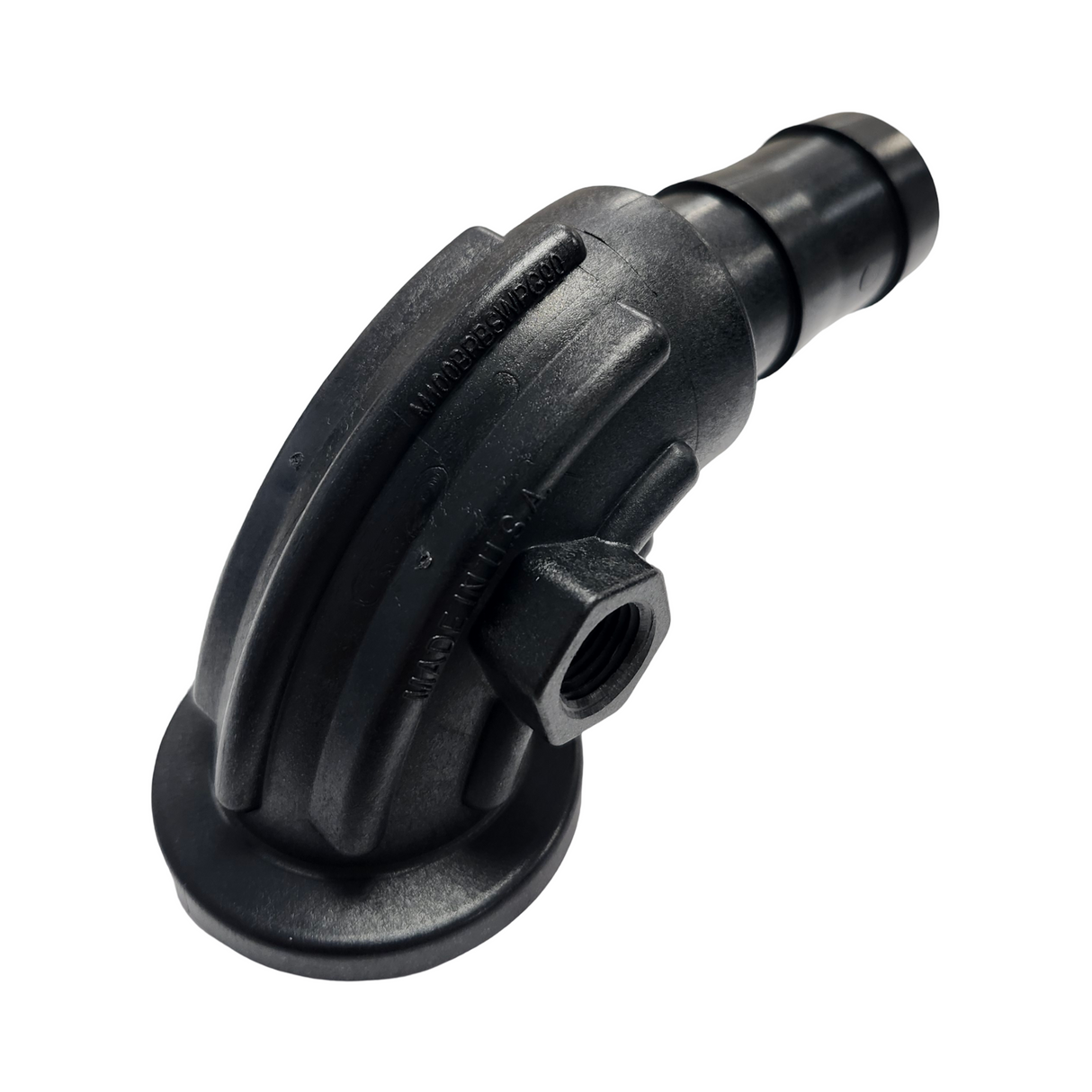 Banjo 90 Deg Manifold Sweep w/ Gauge Port 1" FP Flange X 1" Barb - M100BRBSWPG90