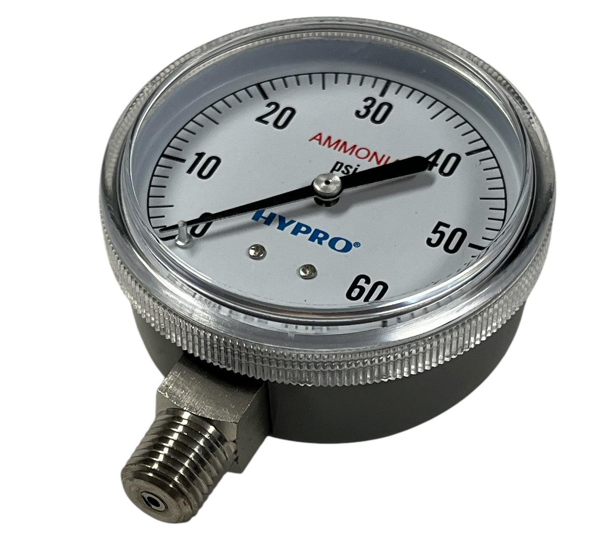 Hypro ASG Series 60 PSI Dry Gauge 2-1/2" Diameter, 1/4" MPT Lower Mount - ASG60