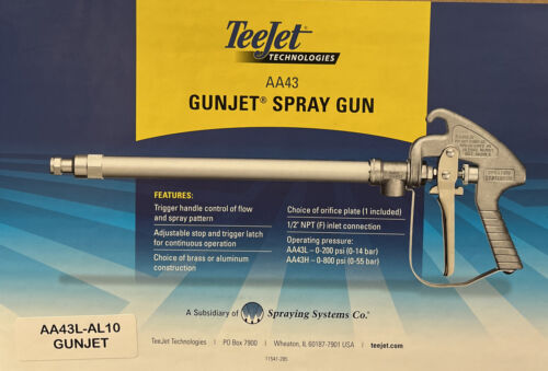 TeeJet GunJet Aluminum Spray Gun 22" Length With D10 Orifice Disc - AA43L-AL10