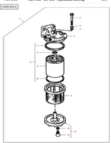 Agco Fuel Filter with O-Rings and Washer for Massey MF 200 Series - 3405418M2
