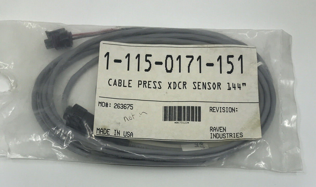 Raven 12 Foot Pressure Transducer Sensor Cable Extension - 115-0171-151