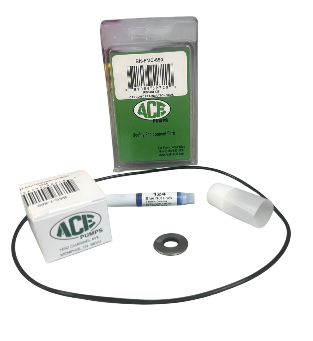 Ace Pumps Repair Kit for FMC-650 Series, Carbon/Ceramic/Viton Seal (52720) - RK-FMC-650