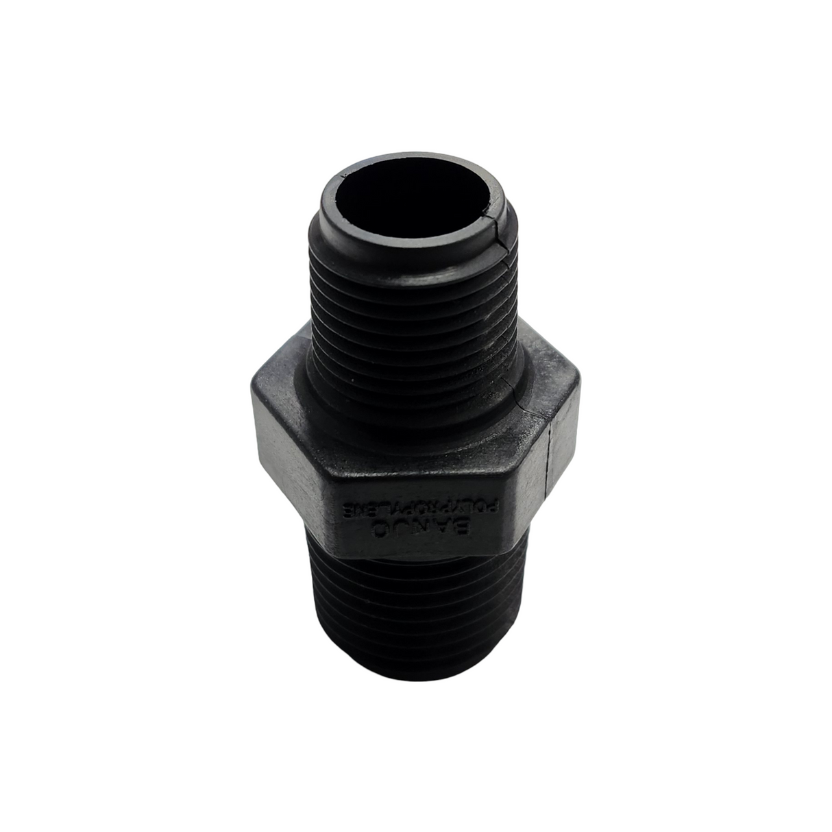 Banjo Poly Reducer Nipple Pipe Fitting 1/2" MNPT X 3/8" MNPT - RN050-038