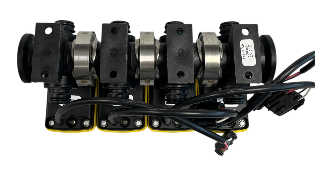 KZ Valve TX2 Full Port Poly 4 Bank Valve Manifold 1/2", 150 PSI - 24CA7-10DK0-131