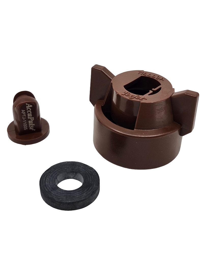 TeeJet AccuPulse TwinJet PWM Spray Tip w/ Cap & Gasket, Brown - APTJ-11005VP-CE