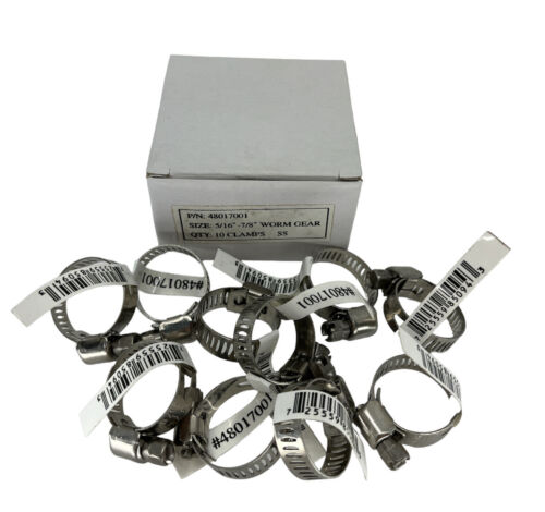 Apache Hose Micro Worm Gear Stainless Clamp 5/16" to 7/8" Box of 10 - 48017001