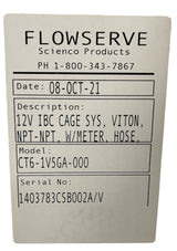 Flowserve IBC Caged System 12V Viton Chemical Pump with Meter - CT6-1V5GA-000