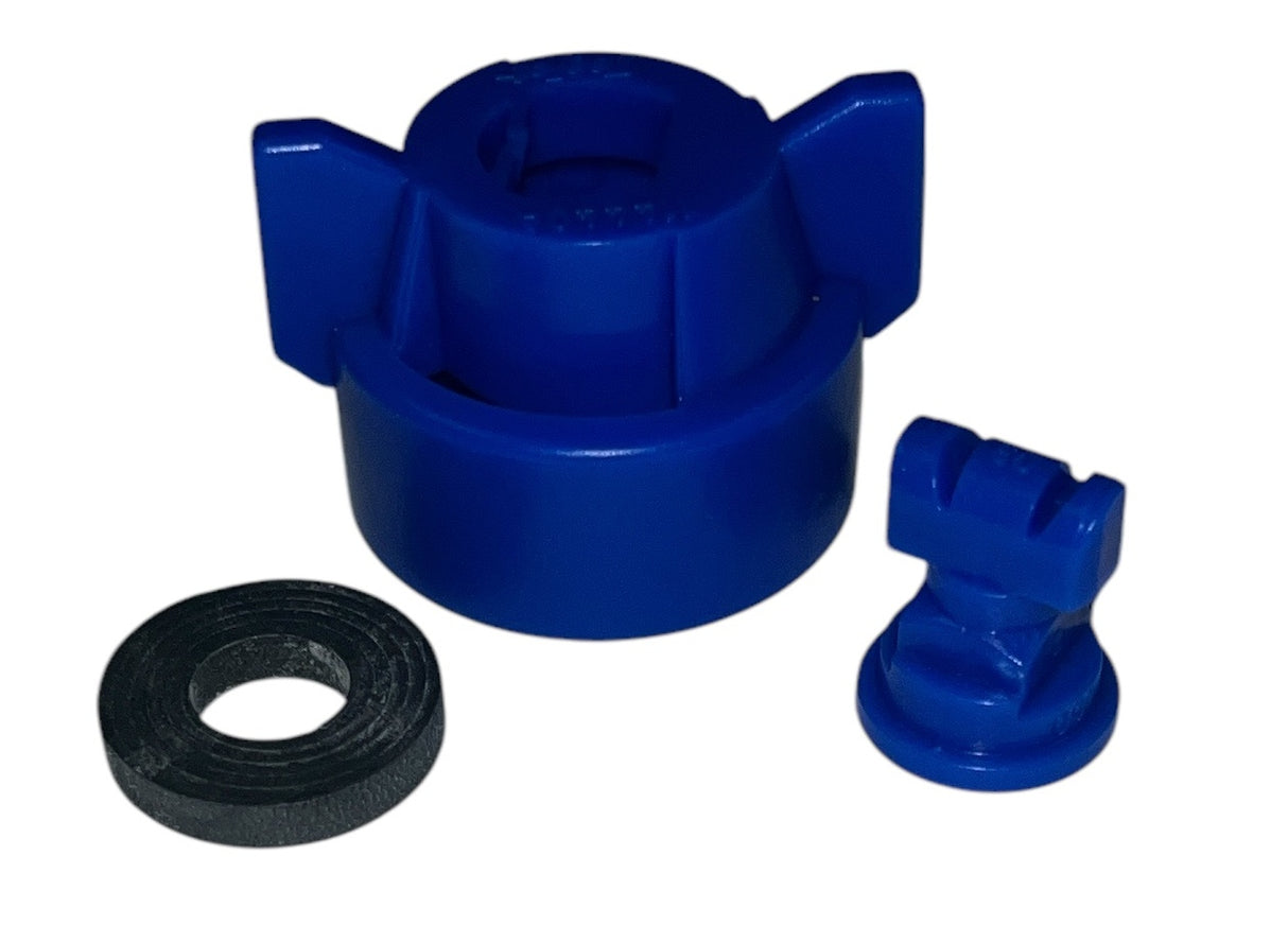 TeeJet Turbo TwinJet Blue Polymer Nozzle Assembly with Cap - TTJ60-11003VP-CE