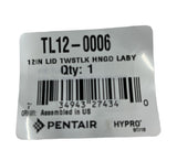 Hypro 12" Twist Lock Polypropylene Hinged Labyrinth Lid with Vent - TL12-0006