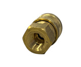 JE Adams Brass Quick Disconnect Socket Assembly 1/4" Female - 7214P