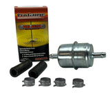 Pro Gauge In Line Fuel Filter With 3/8" Clamp-On Inlet/Outlet 60 PSI - G15-M