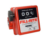 Fill Rite 5 to 20 GPM 3 Digit Cast Aluminum Mechanical Fuel Transfer Meter 3/4" FPT (Gallons) - 807C