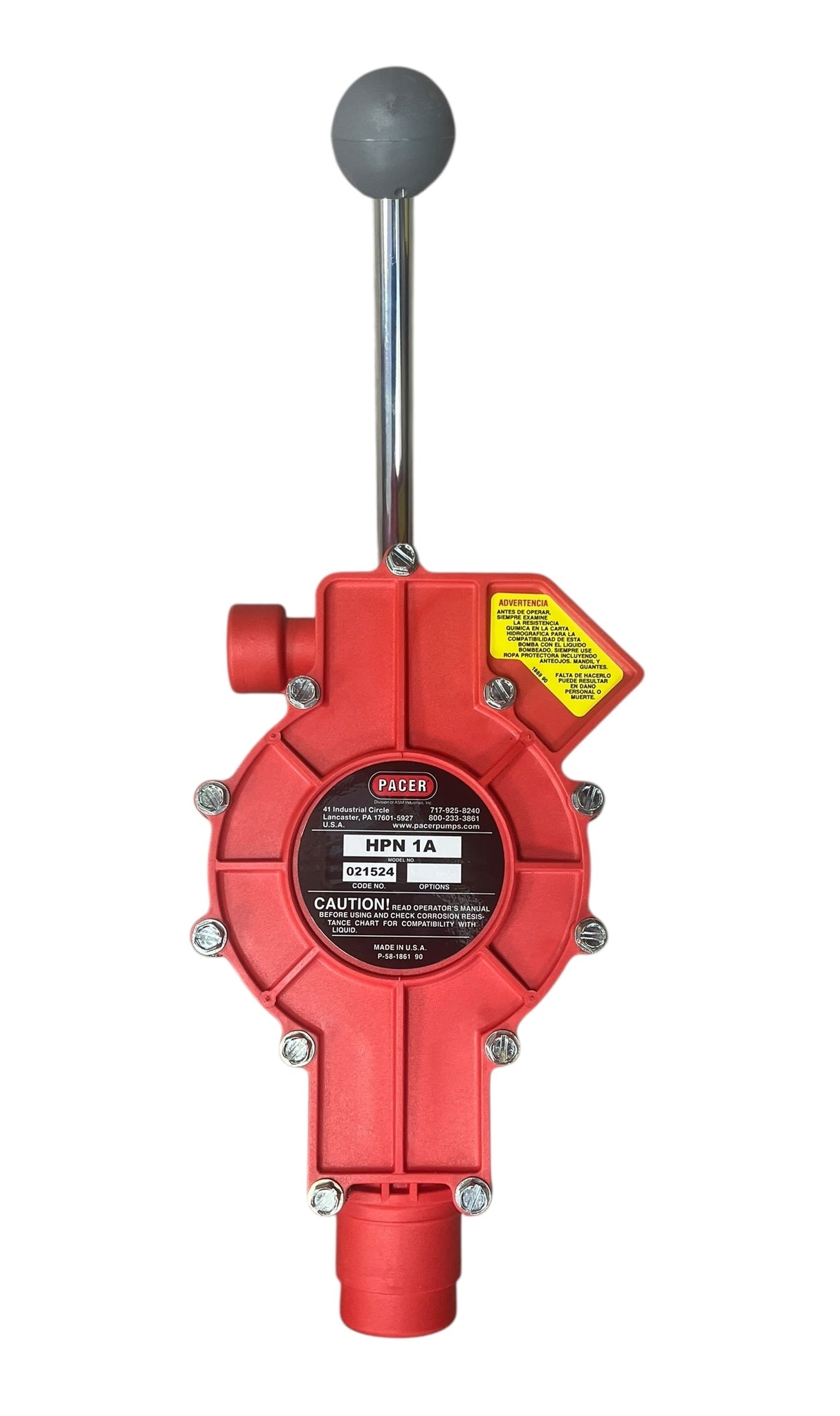 Pacer Manual Hand Operated Piston Pump For Agricultural Chemicals 8' Hose - HPN 1A