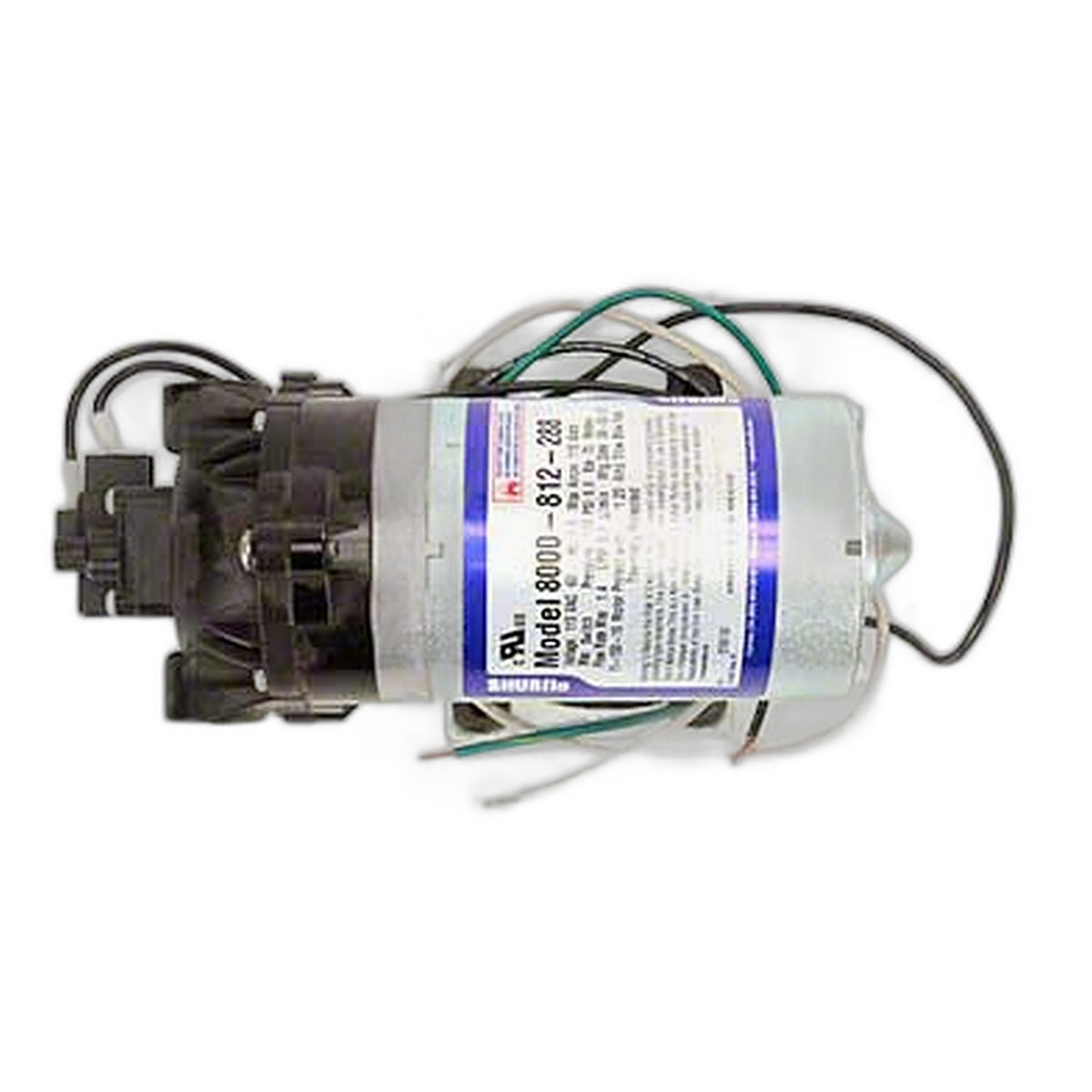 Shurflo Pressure Switch Diaphragm Pump 115V Max 1.3 GPM 100 PSI - 8000-812-288