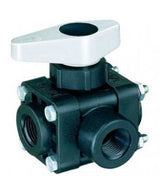 TeeJet 3 Way Manual Bypass Valve 1/2" - AA343M-3-1/2-PP