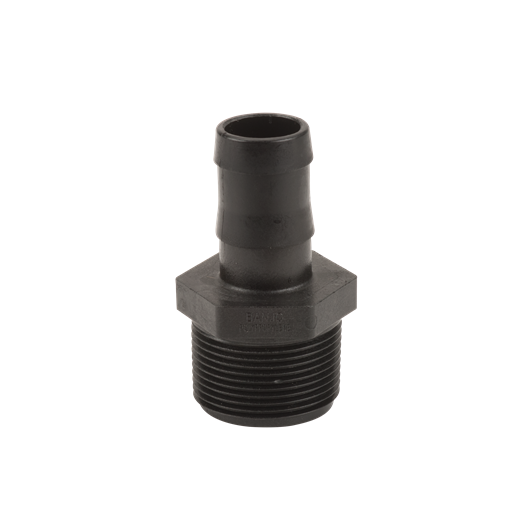 Banjo Poly Hose Fitting Adapter1-1/4" Male Thread X 1" Hose Barb - HB125-100