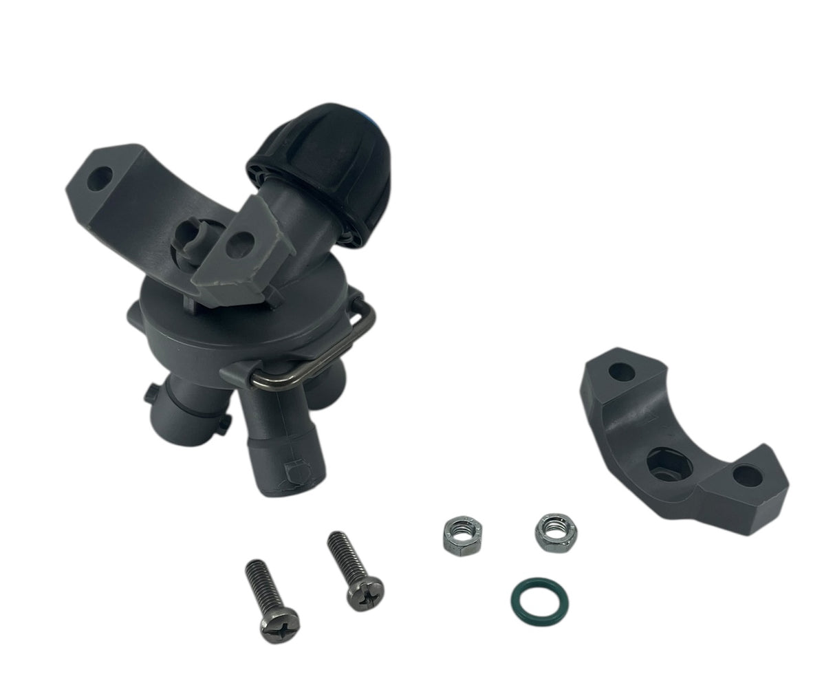 Hypro Poly Wet Boom Hinged Clamp Triple Nozzle Body 1" Blue Check - 4012265P