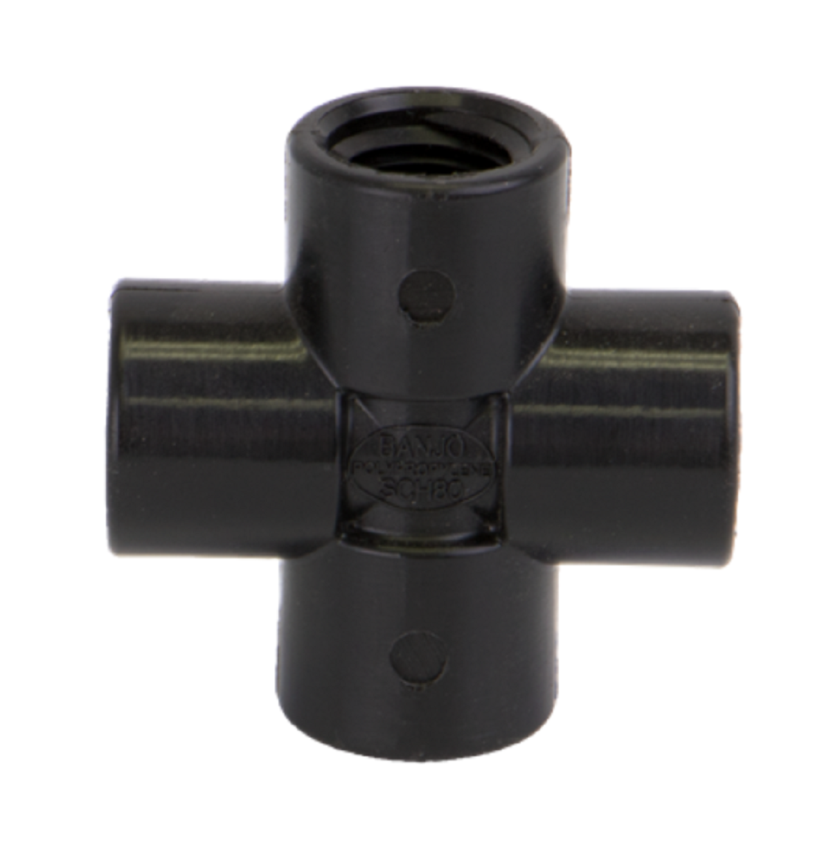 Banjo Polypropylene Cross Pipe Fitting 1/2" NPT Female - CR050