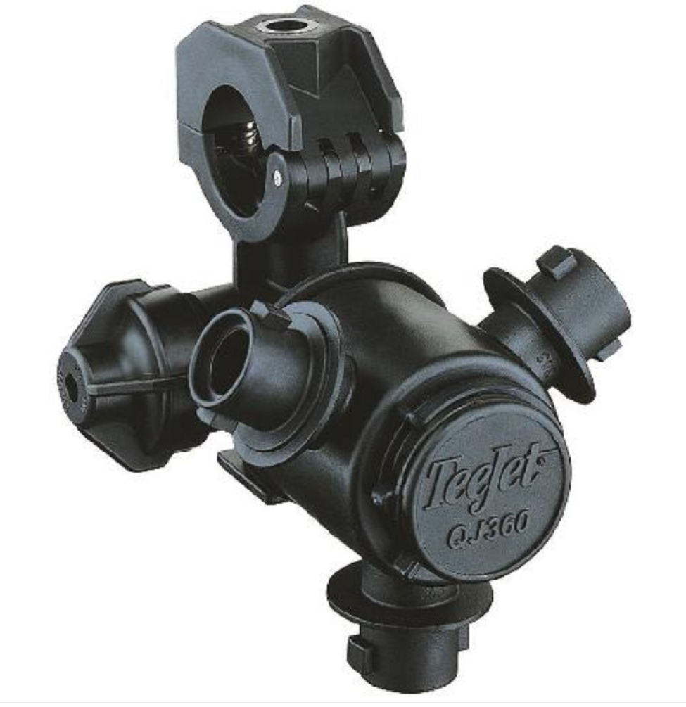 TeeJet Nozzle Body for 1" Wet Booms - 3 Spray Outlet - QJ363C-1-NYB