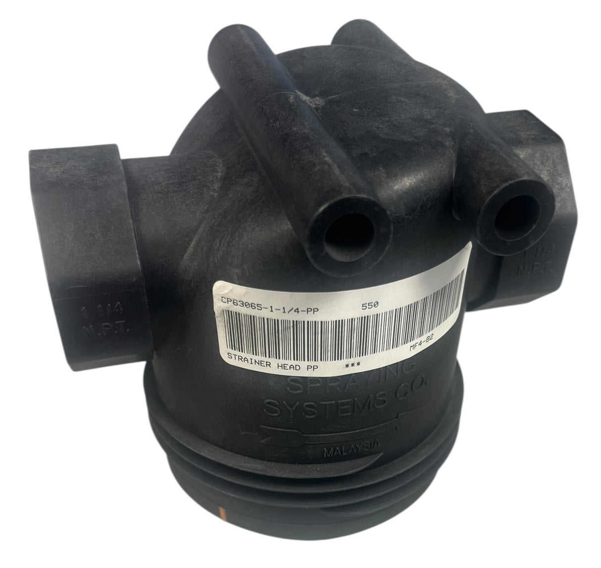 TeeJet Poly Replacement Line Strainer Head 1-1/4" NPT For AA126ML-5 - CP63065-1-1/4-PP