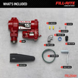 Fill Rite 15 GPM 12 Volt DC Cast Iron 1 Inch Fuel Transfer Pump, 1/4 HP (Pump Only Model) - FR1204H