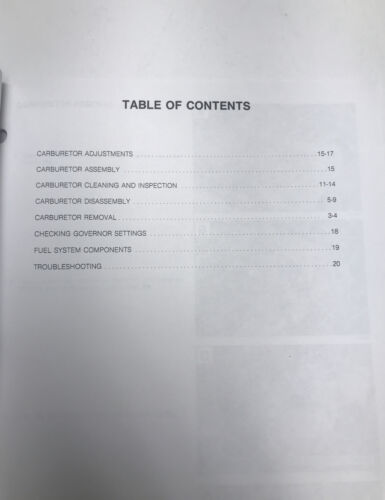 Agco Carburetor Manual For Spra Coupe with Volkswagen Engine-026.2 Gas - 79018013