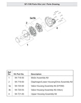 Shurflo Replacement Poly Upper Pump Housing Kit For SF-1100 - 94-721-00