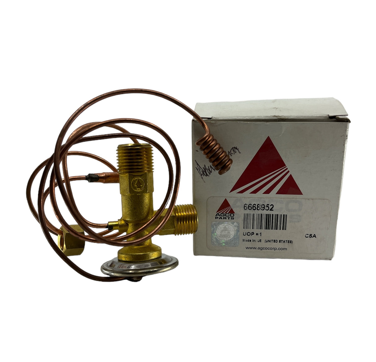 Agco Expansion Valve Evaporator Right Angle With Capillary Tube - 6668952