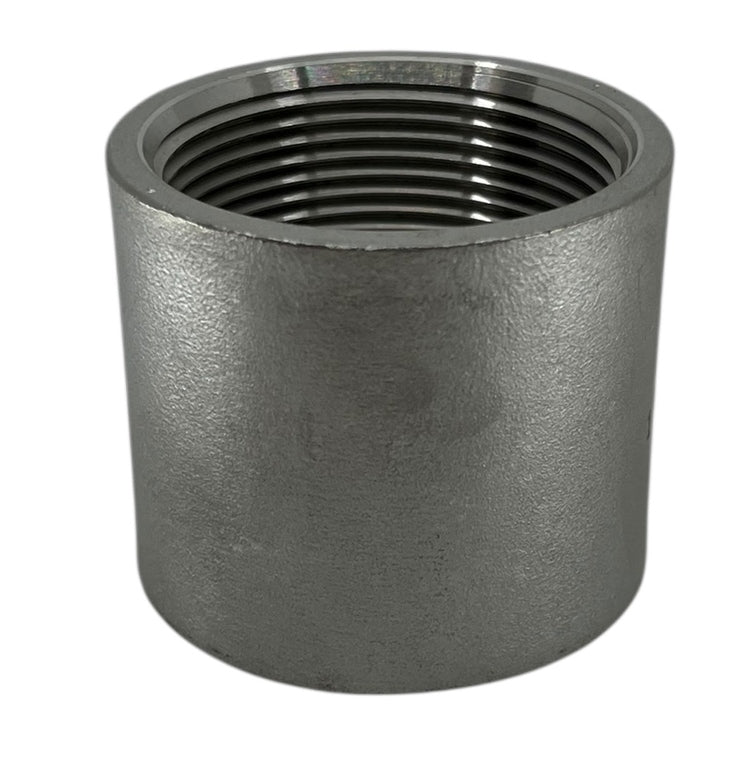 Hypro 304 Stainless Steel Female Coupling 1-1/2" FPT X 1-1/2" FPT - 7FC112