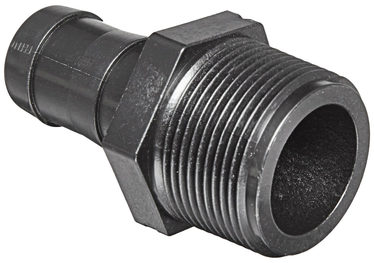 Banjo Poly Hose Fitting Adapter 1-1/2" Male Thread X 1-1/2" Hose Barb - HB150