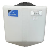 Ace Roto-Mold Sloped Bottom 15 Gallon Square Rinse White Tank 8" Lid - SP0015-SQ8