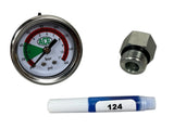 Ace Pumps Pressure Gauge 1.5 Inch Dial 0-160 PSI 1/4 Inch Back Mount With Adapter - 50150