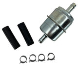 Pro Gauge In Line Fuel Filter With 3/8" Clamp-On Inlet/Outlet 60 PSI - G15-M