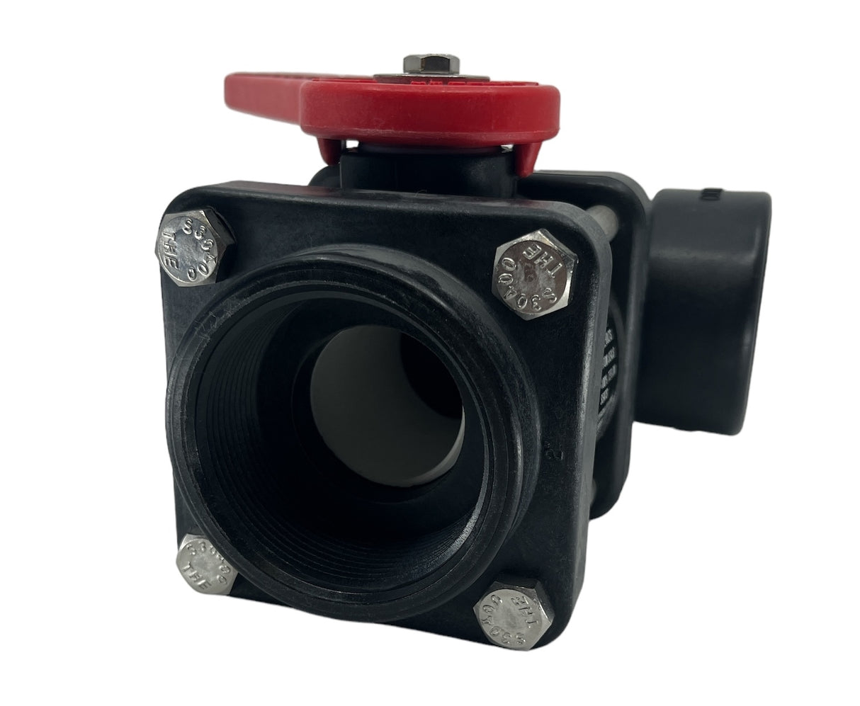 Banjo 2 Inch Polypropylene Standard Port Ball Valve With 90° Elbow - VA200