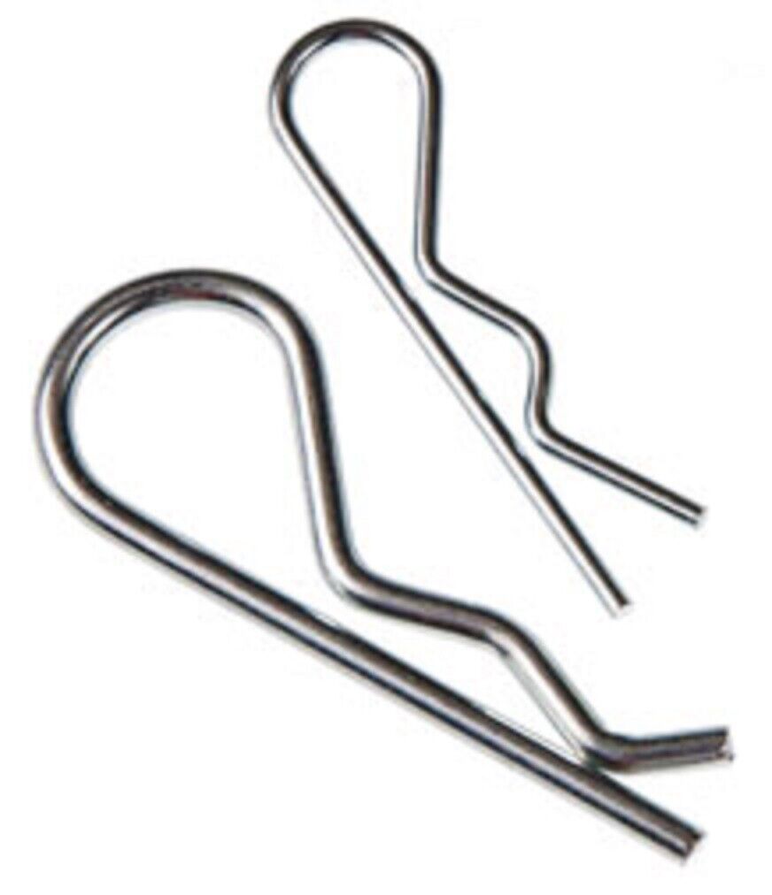 Double HH Clear Zinc Plated Hitch Pin Clips For 17/64 Hole - 60886