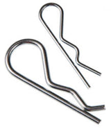 Double HH Clear Zinc Plated Hitch Pin Clips For 17/64 Hole - 60886