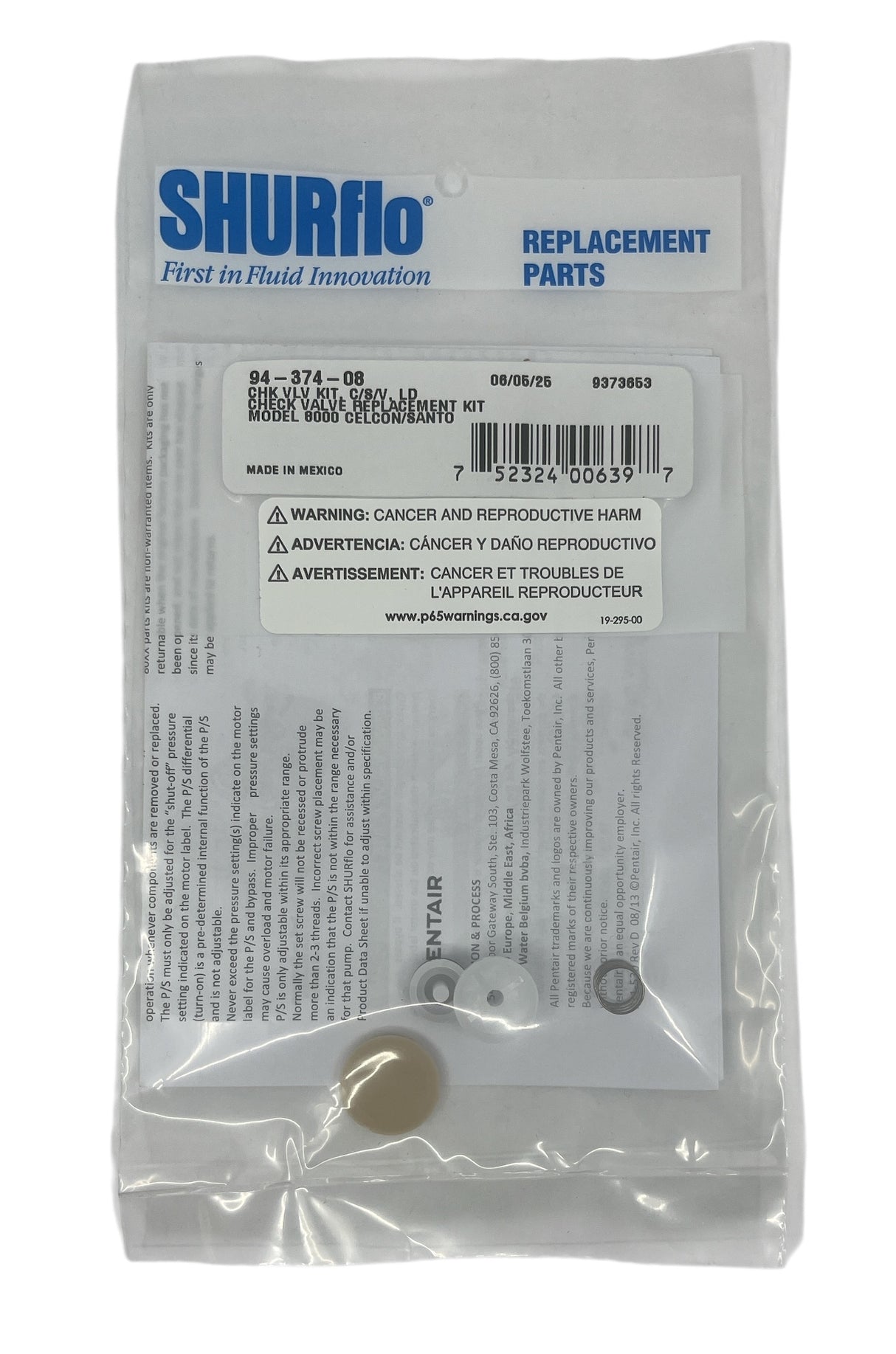 ShurFlo Santoprene Check Valve Kit For 8000 Series Pumps - 94-374-08