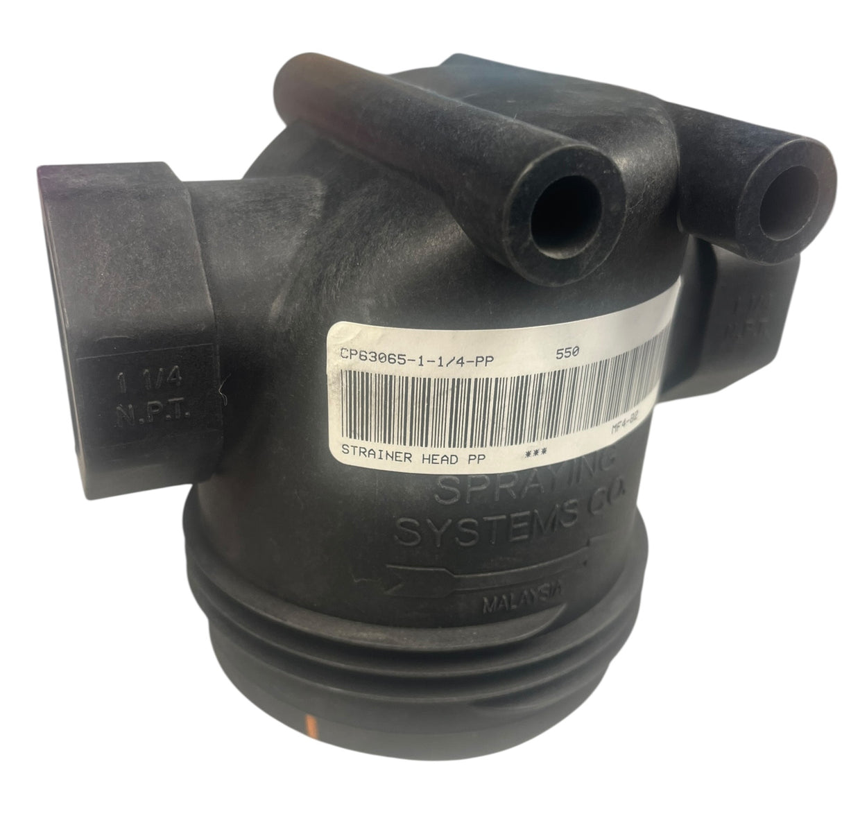 TeeJet Poly Replacement Line Strainer Head 1-1/4" NPT For AA126ML-5 - CP63065-1-1/4-PP