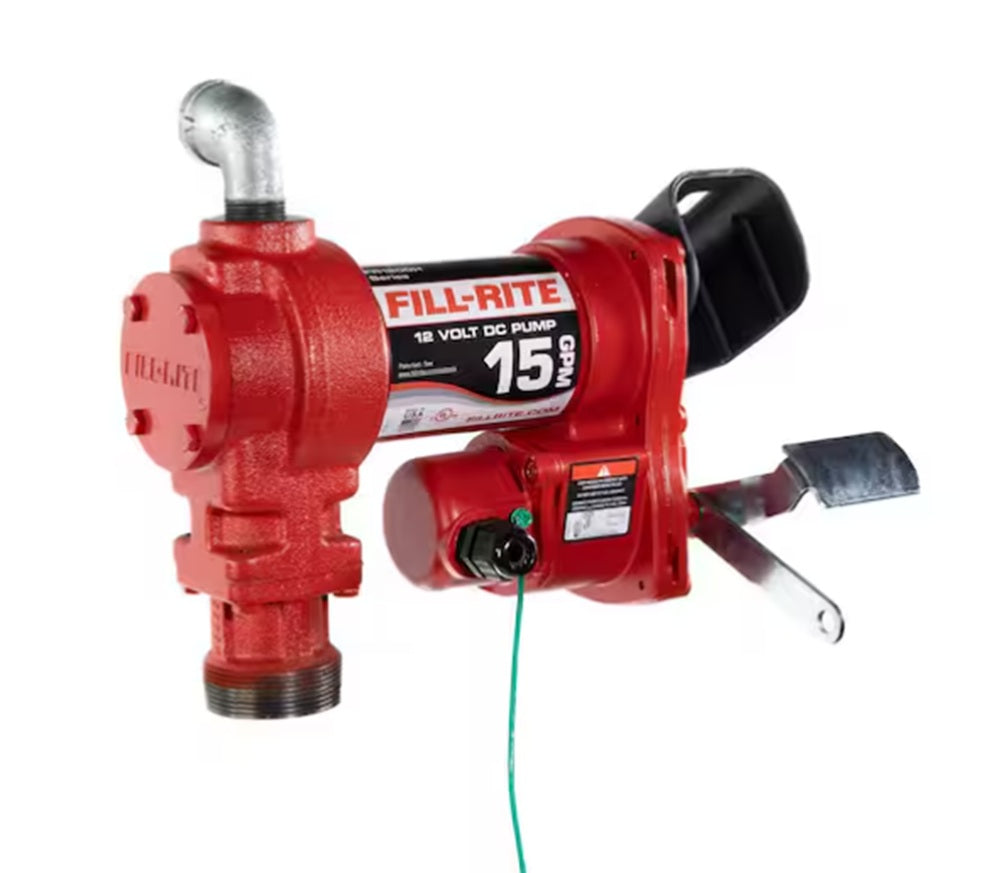 Fill Rite 15 GPM 12 Volt DC Cast Iron 1 Inch Fuel Transfer Pump, 1/4 HP (Pump Only Model) - FR1204H