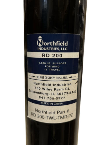 Northfield 15in Topwind Round Trailer Jack, 2000 LB Capacity - RD200-TWL-TMR-PZ